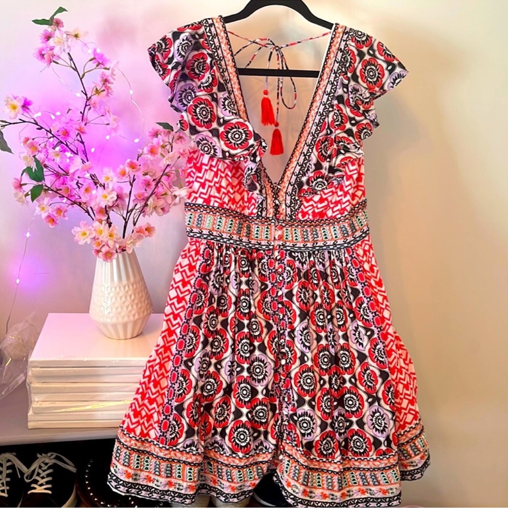 Anthropologie boho beaded dress